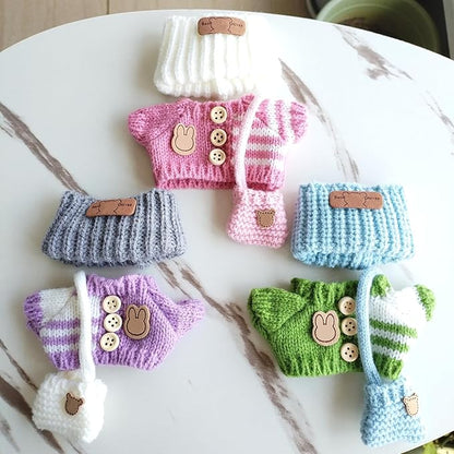 15cm & 17cm Doll Clothes Outfits Set - Premium Dress Up Bundle with Exquisite Accessories | Soft Fabric Fashion Doll Costume for 15-17cm Dolls (3set Pink+Purple+Green)