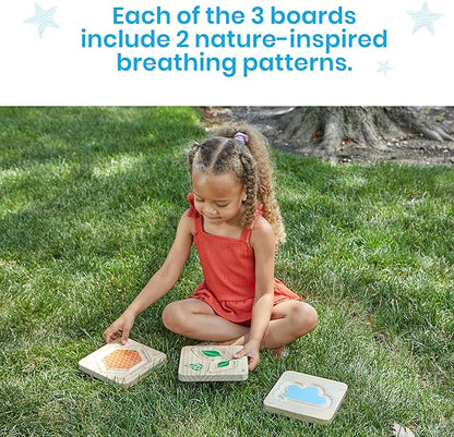 hand2mind Wooden Mindful Maze Set, Tactile Sensory Toys for Toddlers, Anxiety Relief Items, Calm Down Corner Supplies, Emotional Regulation Tools for Kids, Play Therapy Toys, Mindfulness Gifts