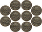 Bulk Set of 10 Romantic Love Expression Coins, You are My Love, with You Forever Won't Be Long Enough, Anniversary Pocket Tokens for Date Night, Love Gift for Men & Women, from Him or Her