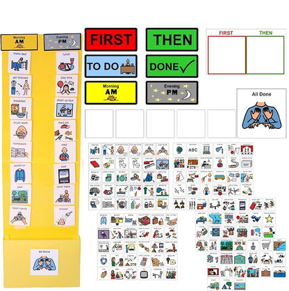 Visual Schedule for Kids – 133 Durable Plastic Picture Cards with Soft Loop Coins | Daily Routine & Chore Reward Chart for Home, School, Autism, ADHD & Special Needs Behavior Support