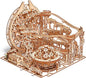 Wood Trick Wooden Marble Run Electric Motorized - 3D Wooden Puzzles for Adults to Build - 15x14 in - Roller Coaster Wooden Model Kits for Adults to Build
