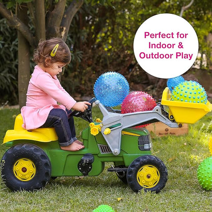 Edushape Sensory Ball for Baby - 7” Solid Primary Color Baby Ball That Helps Enhance Gross Motor Skills for Kids Aged 6 Months & Up - Pack of 1 Vibrant Colorful and Unique Textured Ball for Baby