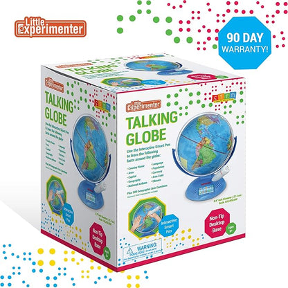 Little Experimenter 9” Interactive Globes for Kids, Globe with Wireless Smart Pen, Educational STEM Toys, Talking World Map Gift for Children, Christmas Gifts for Boys & Girls Ages 8-12 Years Old