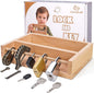 Woodtoe Montessori Lock and Key Toy Set for Kids, Educational Lock Set Keys, Wooden Learning Montessori Materials for 3 4 5 6 Toddlers, Preschool, Home Classroom STEM Educational Birthday Toys