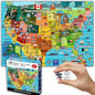 Think2Master Colorful United States Map 1000 Pieces Jigsaw Puzzle for Kids 12+, Teens, Adults & Families. Great Educational Gift for Interest in The USA Map. Size: 26.8” X 18.9”