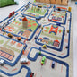 IVI 3D Play Carpets, 59 x 39 Inch, Traffic Educational Toddler Mat Rug for Bedroom, Kids Den, or Playroom, Medium