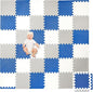 Play Platoon Non-Toxic Foam Puzzle Floor Mat, Comfortable, Extra Thick, Cushiony Exercise and Play Mat for Toddlers, Kids & Adults, 36 Tiles (12"x12"), Grey/Cream/Navy